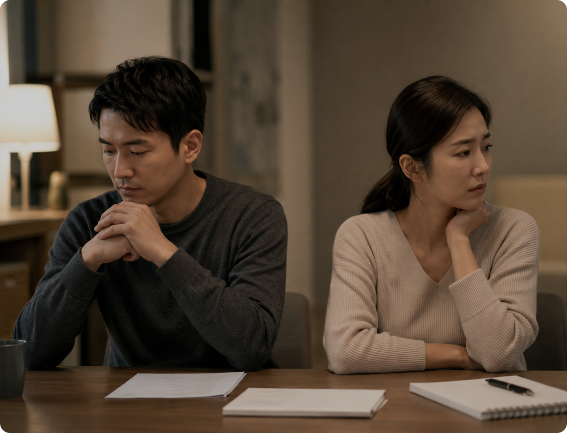 고민하는 부부
